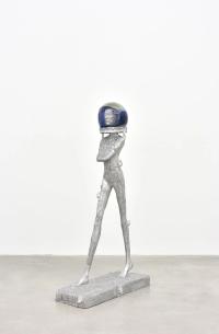 Cold moon (Astronaut), 2019, Cast aluminium, handblown glass, 144 × 76 × 36 cm (undefined), Jean-Marie Appriou, Le Consortium, Dijon