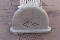 Open Mouth, 2019
Cast aluminum, bronze and iron (16 benches and 10 ‚bones‘, one wax Koenig sphere, styrofoam and string)
Each of 16: 57 x 139,5 x 67,5 cm (Detail) (undefined), Nancy Lupo, Pershing Square, Los Angeles