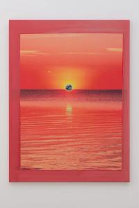 Weltuntergang, 2020, Vinyl print and oil on canvas, 195 × 145 cm (undefined), Tobias Spichtig, Kaleidoscope At Spazio Maiocchi, Milan