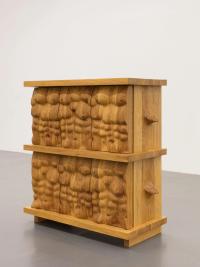 Oak cabinet with body fragments, 2020
Oak wood
151 × 149.2 × 64.7 cm (59 ½ × 58 ¾ × 25 ½ inches) (undefined), Daniel Dewar & Grégory Gicquel, Culturgest, Lisbon
