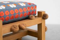 Oak bench with orange tip butterflies, Flanders poppy flowers and snails (2022), Daniel Dewar & Grégory Gicquel, Jan Kaps, Cologne