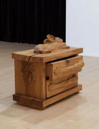 Oak Chest of Drawers with Giant Flanders Rabbit and Arms, 2018
Oak wood
90 × 104 × 57 cm (undefined), Daniel Dewar & Grégory Gicquel, 15th Biennale De Lyon
Mac Lyon, Lyon
