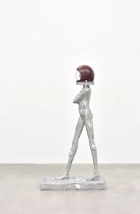 Strawberry moon (Astronaut), 2019, Cast aluminium, handblown glass, 144 × 75 × 30 cm (undefined), Jean-Marie Appriou, Le Consortium, Dijon