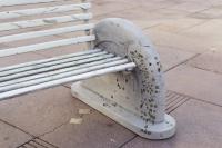 Open Mouth, 2019
Cast aluminum, bronze and iron (16 benches and 10 ‚bones‘, one wax Koenig sphere, styrofoam and string)
Each of 16: 57 x 139,5 x 67,5 cm (Detail) (undefined), Nancy Lupo, Pershing Square, Los Angeles