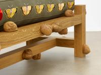 Oak bench with clouded yellow butterflies, poppy flowers and snails (2022), Daniel Dewar & Grégory Gicquel, Jan Kaps, Cologne