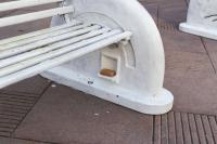 Open Mouth, 2019
Cast aluminum, bronze and iron (16 benches and 10 ‚bones‘, one wax Koenig sphere, styrofoam and string)
Each of 16: 57 x 139,5 x 67,5 cm (Detail) (undefined), Nancy Lupo, Pershing Square, Los Angeles