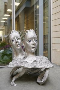 Jean-Marie Appriou, The Murmur, 2021, patinated aluminium, bronze, glass (undefined), Jean-Marie Appriou, Lafayette Anticipations, Paris