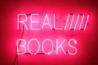 REAL/////BOOKS, 2019, Glass, neon gas, electrical wires, transformer, 40 × 65 × 7 cm (undefined), Mark von Schlegell, Jan Kaps, Cologne