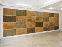 Stoneware mural with mirror carp, 2017, High-fired stoneware, mounted on aluminium, 240 × 728 × 2.5 cm (undefined), Daniel Dewar & Grégory Gicquel, Jan Kaps, Cologne