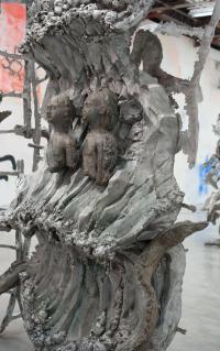 Écume Metallique (detail), 2018, Aluminium, ink, 300 x 300 x 170 cm (undefined), Jean-Marie Appriou, Palais De Tokyo, Paris