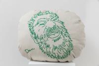 Mieko Meguro
, Dan, 2018, Canvas pillow, embroidery, cotton, 30 × 40 × 15 cm (undefined), Mark von Schlegell, Jan Kaps, Cologne