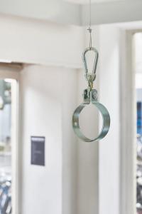 MARIE MATUSZ, PERSPECTIVES, 2017, Iron wire, industrial hanger, 265 x 11 x 10 cm (undefined), undefined, Jan Kaps, Cologne