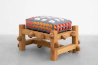 Oak bench with orange tip butterflies, Flanders poppy flowers and snails (2022), Daniel Dewar & Grégory Gicquel, Jan Kaps, Cologne