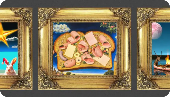 Painting of a food platter