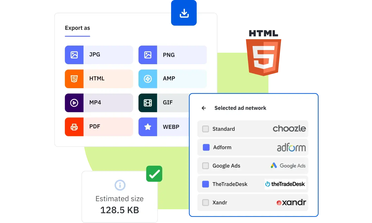 multiple channels export option 