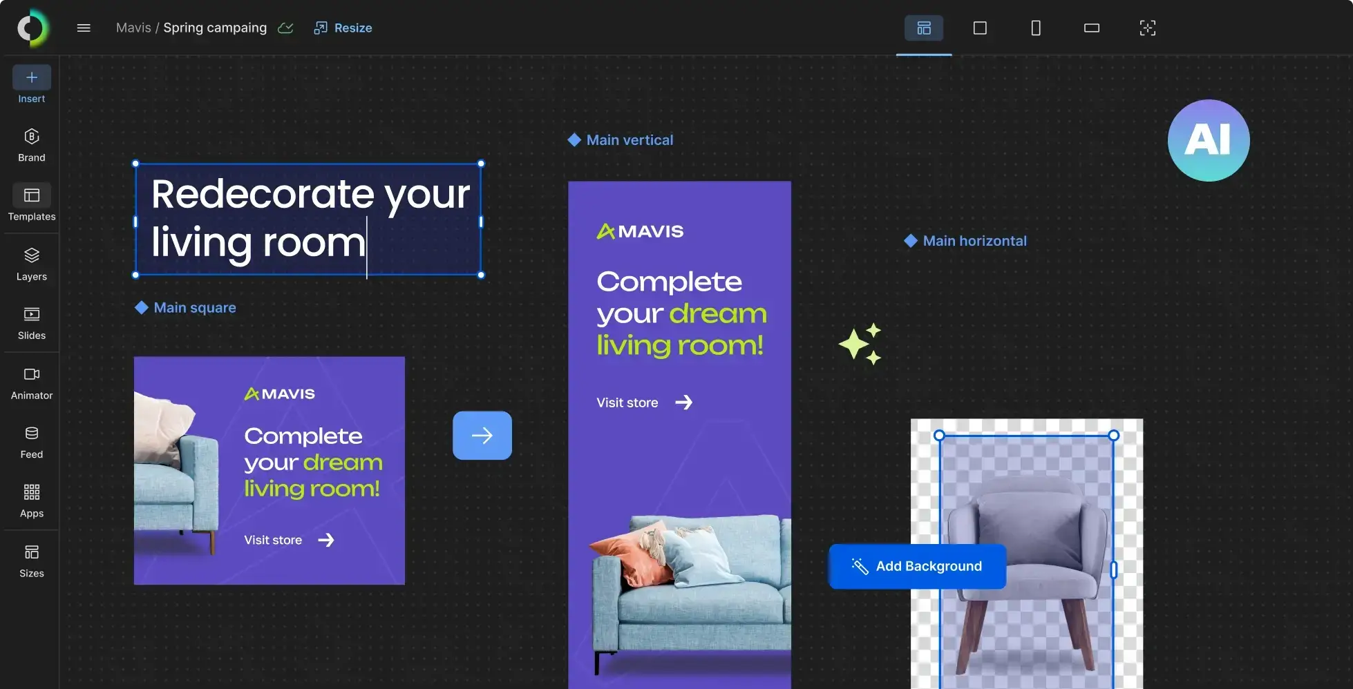 Automate creative production with the new ad studio with AI