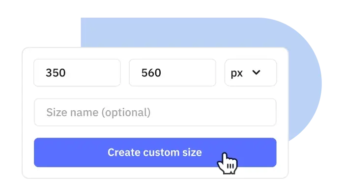 Custom size feature