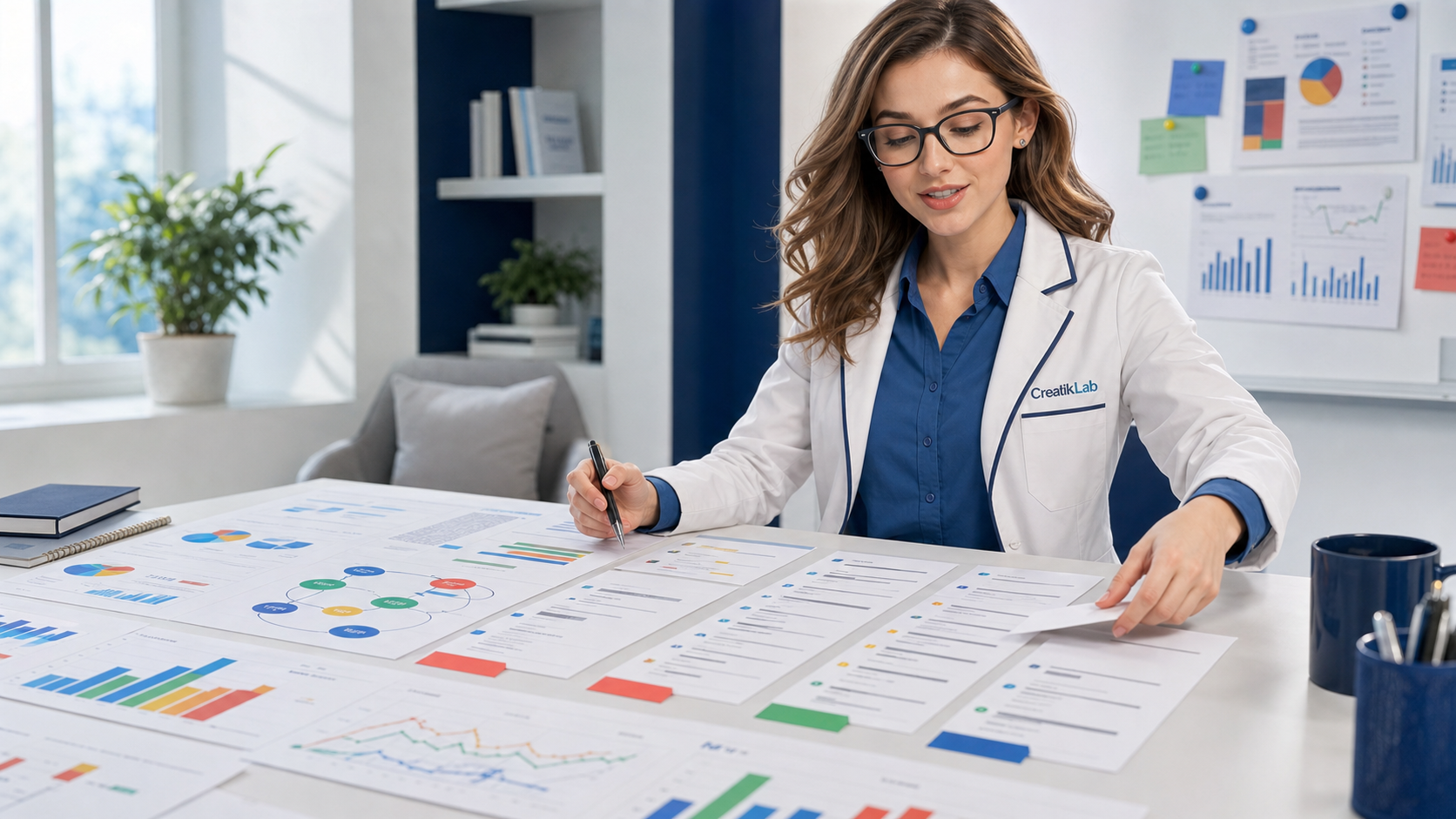 Lia reviewing a Google Ads campaign table with an AI-assisted analysis workflow.