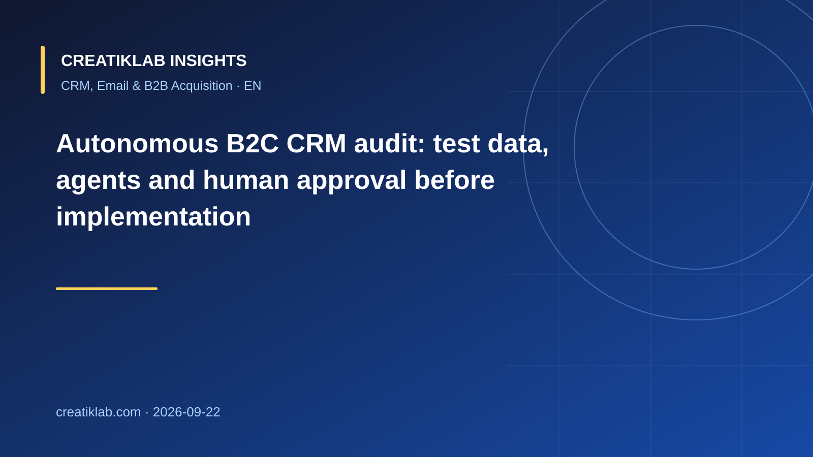 Team auditing customer data, AI agents and approval controls for an autonomous B2C CRM