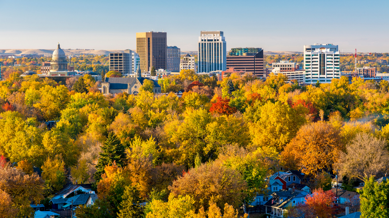 Downtown Boise Skyline during the Fall
