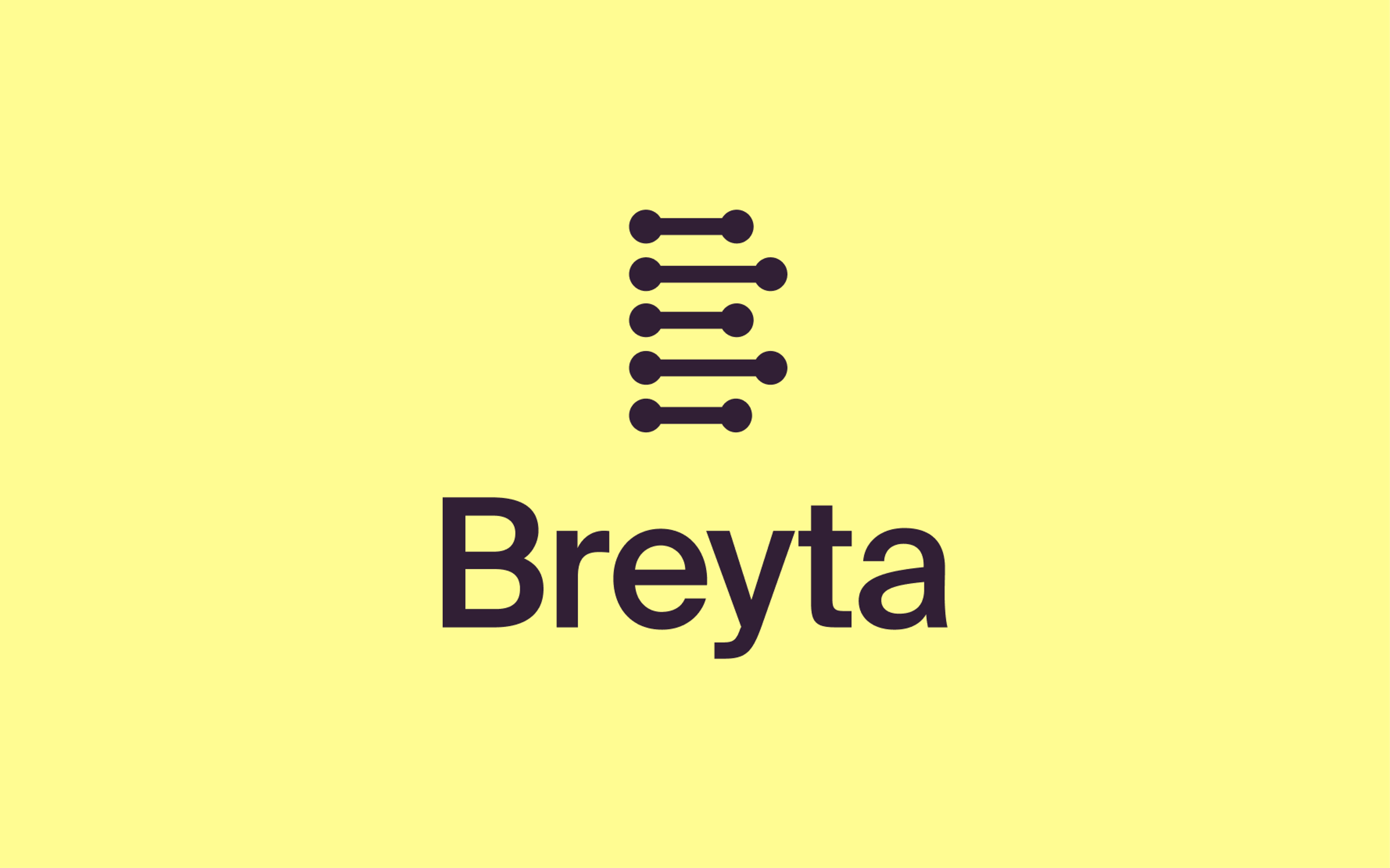 Breyta logo on yellow