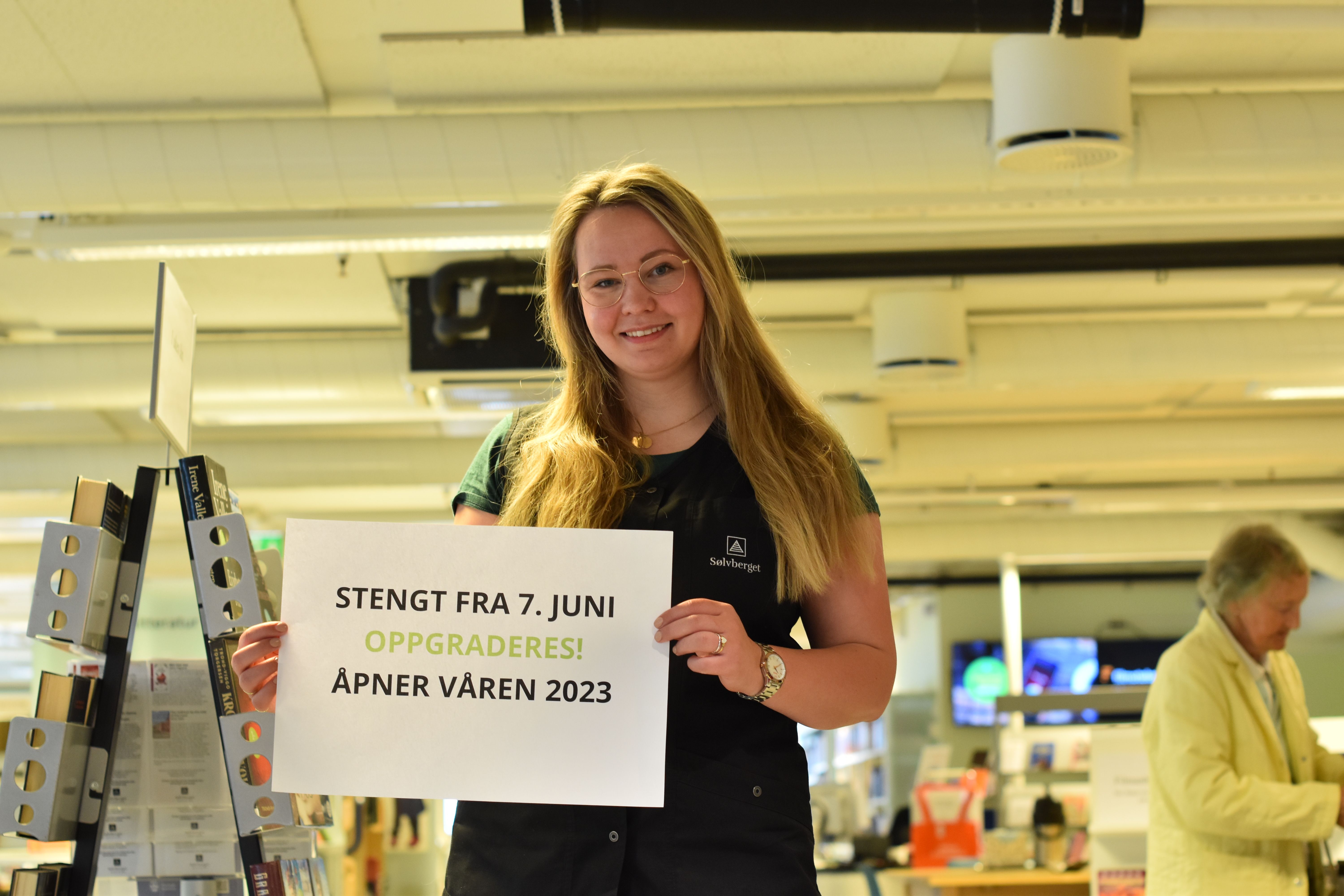 Biblioteket på Madla skal fornyes og stenger 7. juni Rebekka Hennum ønsker velkommen tilbake våren 2023  