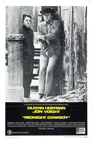 Midnight cowboy Dustin Hoffman Jon Voight filmplakat