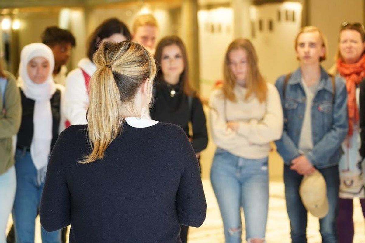 Klassebesøk på Kiellandsenteret