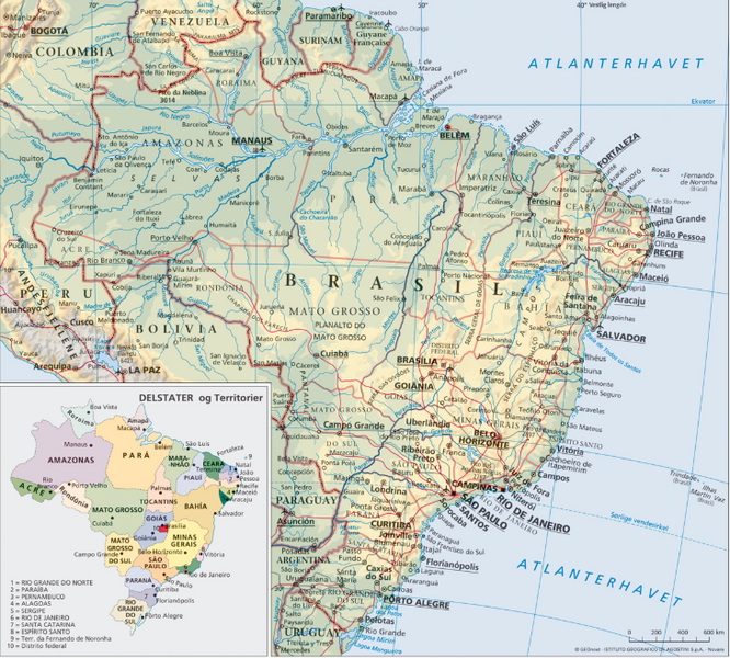 Kart over Brasil