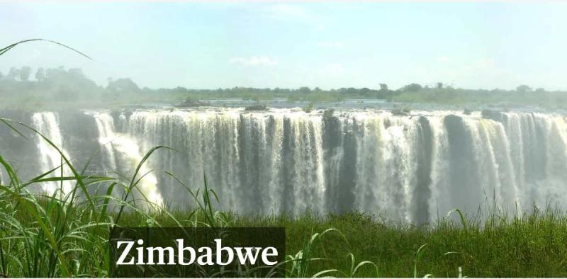 Bilde av foss i Zimbabwe