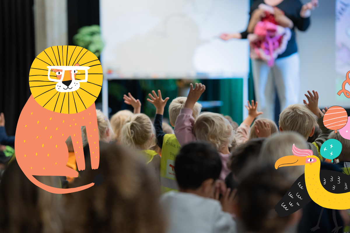 Bilder av barn på arrangement på Sølvberget. Foto James Chanika.