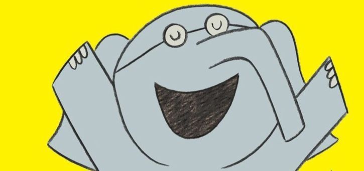 Illustrasjon fra bokcover "Blir du med ut og leker" av Mo Willems