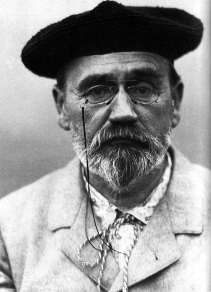 Emile Zola selvportrett falt i det fri Wikimedia Commons