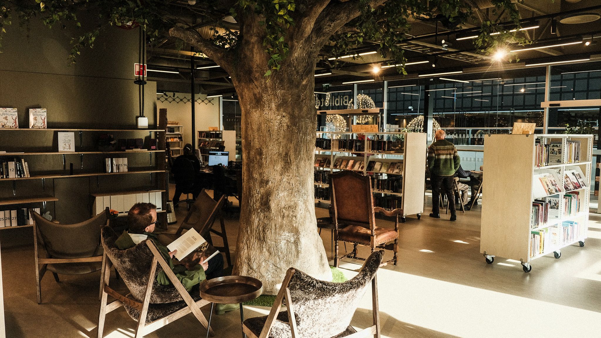 Interiør nye Madla bibliotek 