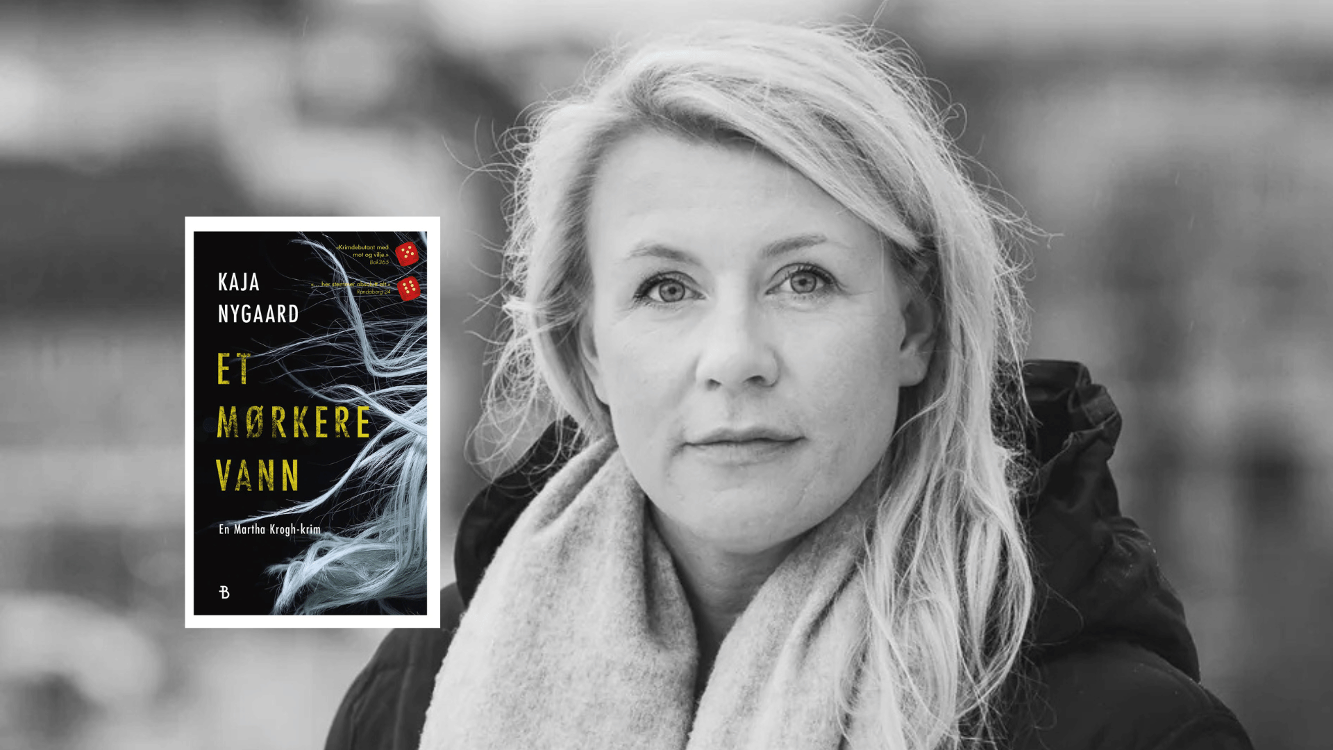 Foto: Kaja Gjersem Nygaard med bokcover.