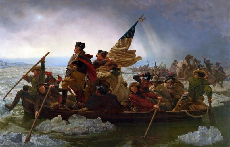 Washington Crossing the Delaware maleri av Emanuel Leutze, MMA-NYC,_1851 maleri