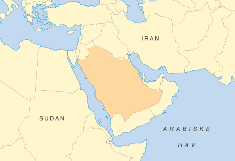 kart over Saudi-Arabia