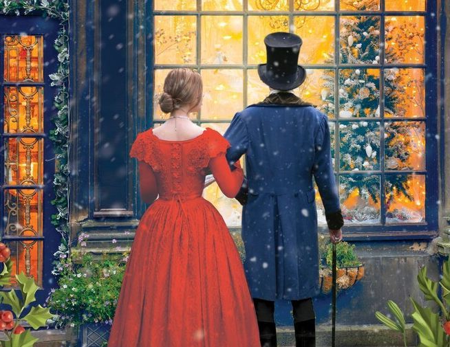 Illustrasjon fra bokcover på boka "Juleselskapet".