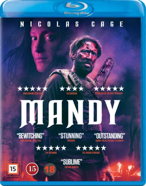 Filmen Mandy blu ray cover
