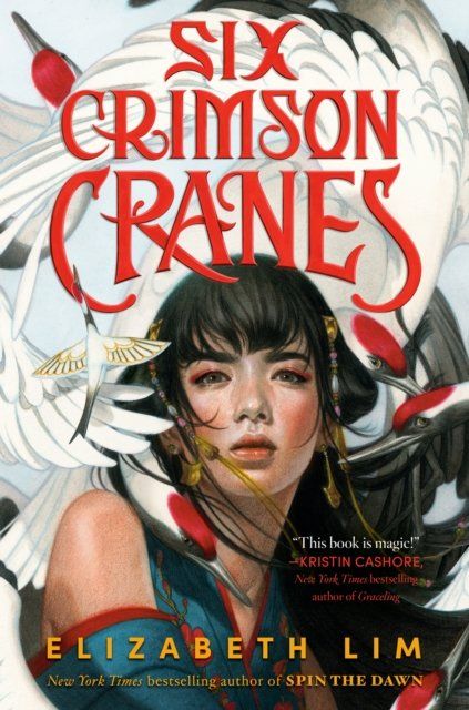Bokomslaget til "Six crimson cranes" av Elizabeth Lim