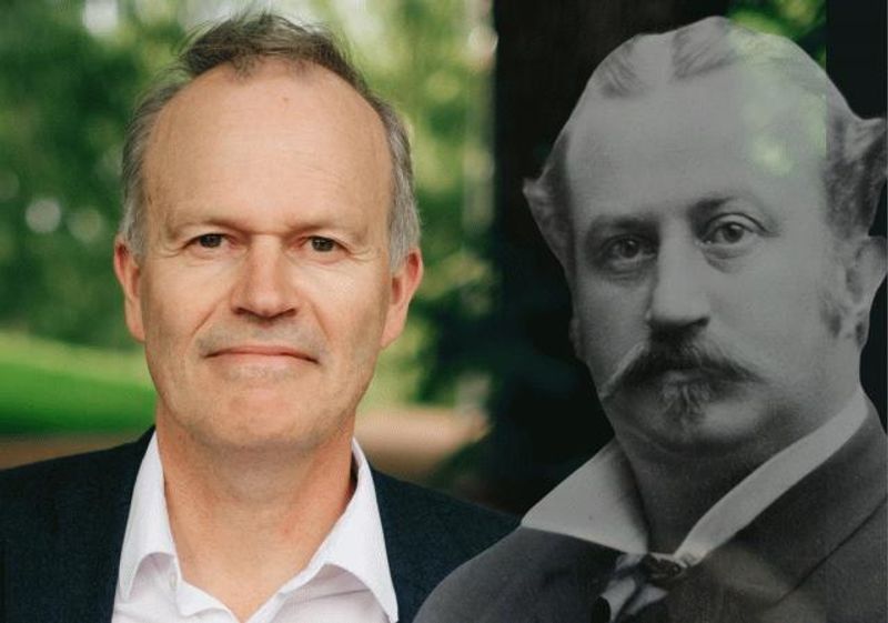 Collage med Tore Rem og Alexander Kielland