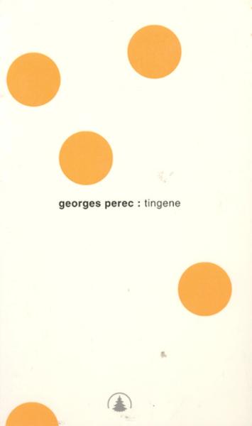 Georges Perec Tingene romanforside