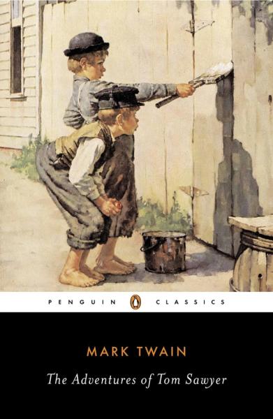 The adventures of Tom Sawyer av Mark Twain forside utsnitt Penguiin Classics