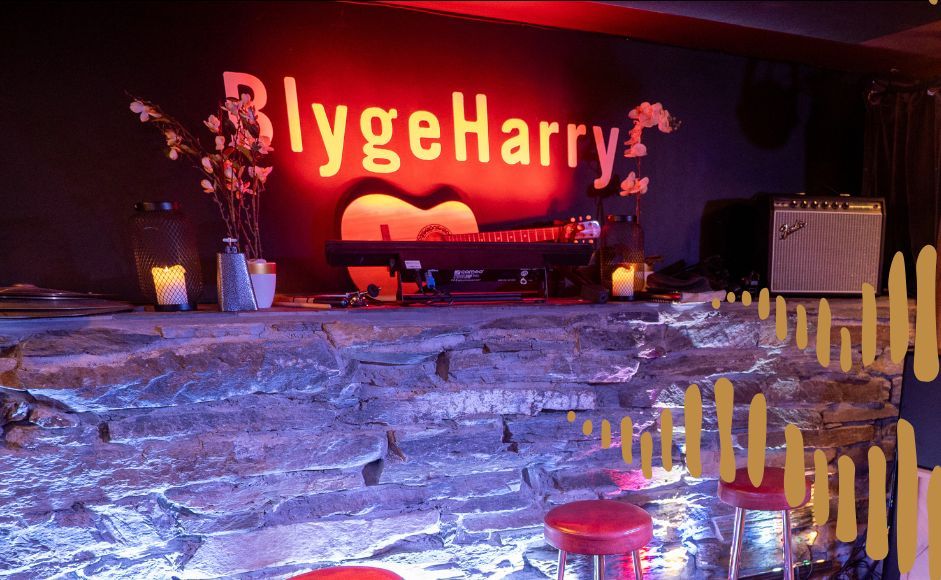 Illustrasjon for festivalbar på Blyge Harry