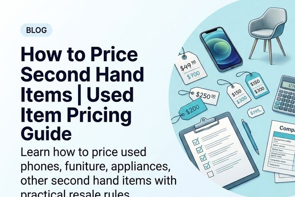 Zutilo blog hero image for pricing second hand items before selling online Zutilo blog hero image for pricing second hand items before selling online
