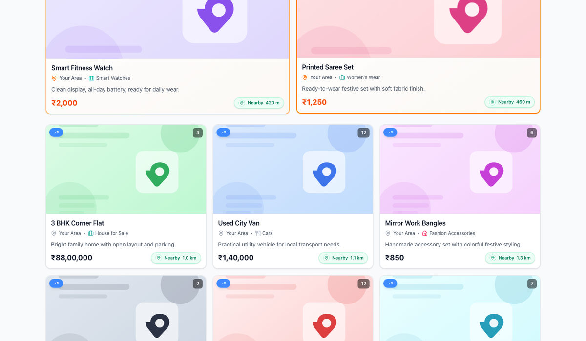 Nearby distances on listing cards Nearby distances on listing cards