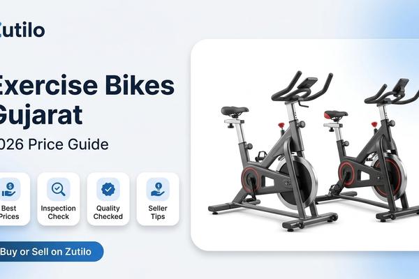 Zutilo blog cover for second-hand exercise bikes and spin bikes in Gujarat 2026 Zutilo blog cover for second-hand exercise bikes and spin bikes in Gujarat 2026