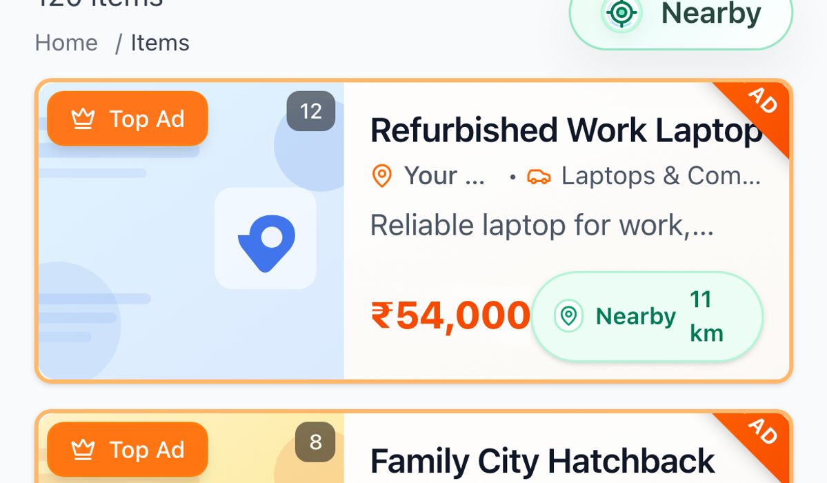 Nearby on mobile search results Nearby on mobile search results