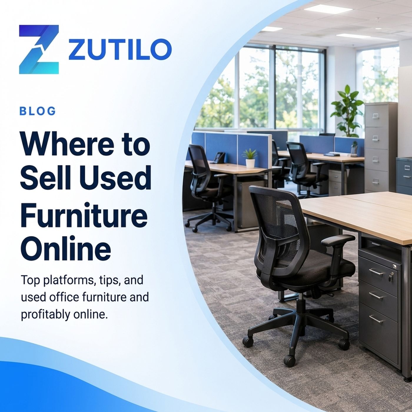 Used office chairs, desks, cabinets and workstations for sale online on Zutilo Used office chairs, desks, cabinets and workstations for sale online on Zutilo