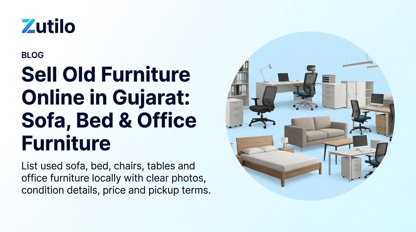 Sell Old Furniture Online in Gujarat: Sofa, Bed & Office Furniture